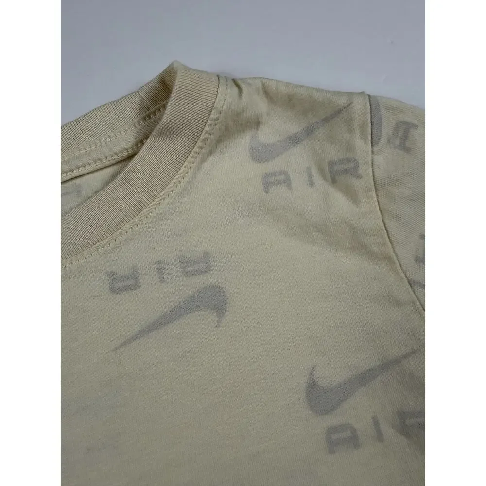 Nike Sportswear Air Allover Logo Print Cropped Tee Youth Size Small 8-10 Girls